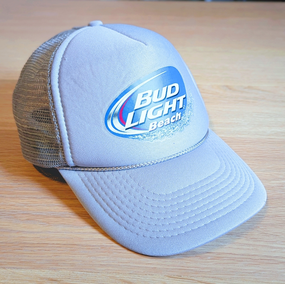 Bud Light Trucker Hat - Grey, One Size